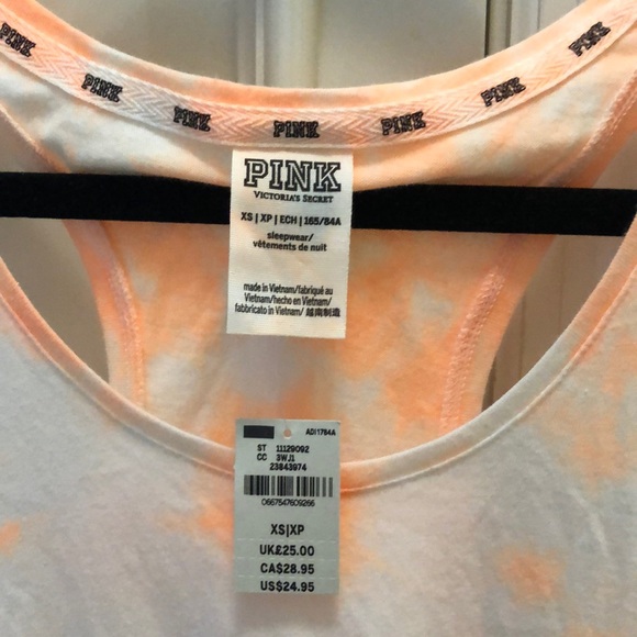 Tie dye orange PINK tank top - Picture 2 of 2